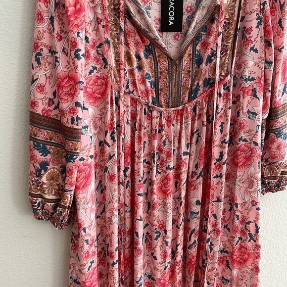 Noracora Boho Floral Dress NWT Size M - Picture 6 of 8